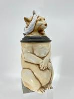 Merkelbach ? - Bierpul - karaktervolle kat - Musterschutz -, Antiek en Kunst, Antiek | Glas en Kristal