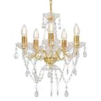 Kroonluchter Kristal Goud - Goedkoper! | Retourdeal, Huis en Inrichting, Lampen | Kroonluchters, Ophalen of Verzenden, Nieuw, Extravagant & Chic