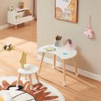 Kindertafelset Lallega met stoel wit geel en naturel [en.cas, Kinderen en Baby's, Kinderkamer | Tafels en Stoelen, Verzenden, Nieuw