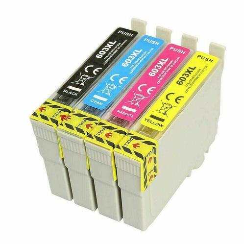 SET Epson 603 XL 603XL huismerk inkt cartridges met chip, Computers en Software, Printerbenodigdheden, Cartridge, Nieuw, Verzenden