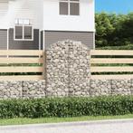 vidaXL Schanskorf gewelfd 100x30x140/160 cm gegalvaniseerd, Tuin en Terras, 100 cm of meer, Verzenden, Nieuw, Metaal