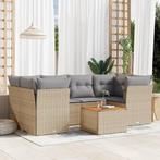 vidaXL 7-delige Loungeset met kussens poly rattan gemengd, Verzenden, Nieuw, Rotan, Loungeset
