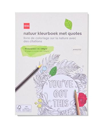 HEMA Kleurboek A4 natuur quote beschikbaar voor biedingen