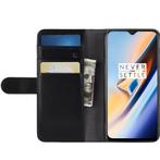 ProGuard - OnePlus 6T Wallet Hoesje Echt Leder Zwart, Nieuw, Hoesje of Tasje, Verzenden