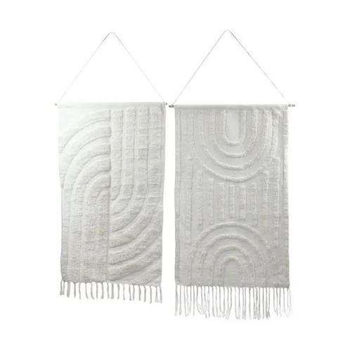 Wandkleed Boog relif off white groot set van 2, Huis en Inrichting, Woonaccessoires | Wanddecoraties, Verzenden