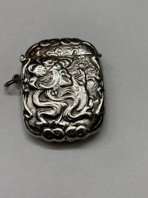 Vesta doosje - Vesta-zaak - Zilver - Zilveren Vesta Plain, Antiek en Kunst, Antiek | Goud en Zilver