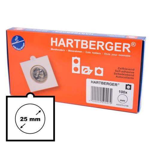Hartberger Munthouders 25 mm (100x) zelfklevend, Postzegels en Munten, Munten en Bankbiljetten | Toebehoren, Verzamelmap, Ophalen of Verzenden