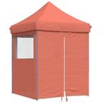 Partytent inklapbaar pop-up met 4 zijwanden terracottakle..., Verzenden, Nieuw, 2 meter of meer, Partytent