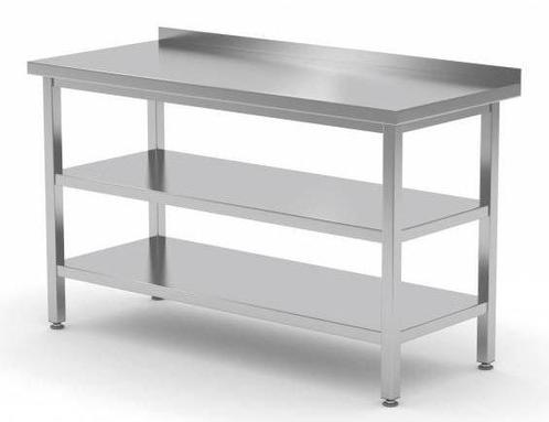 RVS werktafel met spatrand | 70 cm diep | 5 formaten, Zakelijke goederen, Horeca | Meubilair en Inrichting, Verzenden