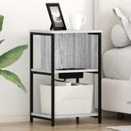 vidaXL Nachtkastje 2 pcs Grijs sonoma 38 x 31 x 61 cm, Huis en Inrichting, Minder dan 45 cm, Verzenden, Nieuw, 55 tot 70 cm