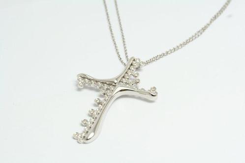 Ottaviani - Halsketting - Croce - 18 karaat Witgoud Diamant, Sieraden, Tassen en Uiterlijk, Kettingen