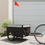 vidaXL Fietstrailer 45 kg ijzer zwart en grijs, Verzenden, Nieuw