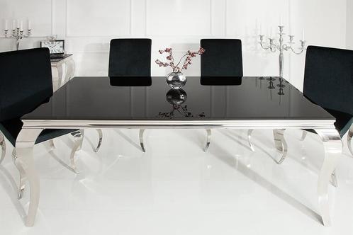 Eettafel Modern Barok 200cm zwart/ 37356, Huis en Inrichting, Tafels | Eettafels, Ophalen of Verzenden