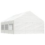 vidaXL Prieel met dak 6,69x5,88x3,75 m polyetheen wit, Verzenden, Nieuw