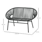 TRUUSK Rotan Fauteuil, Relaxfauteuil In Boho-stijl, 132 Cm X, Tuin en Terras, Verzenden, Nieuw