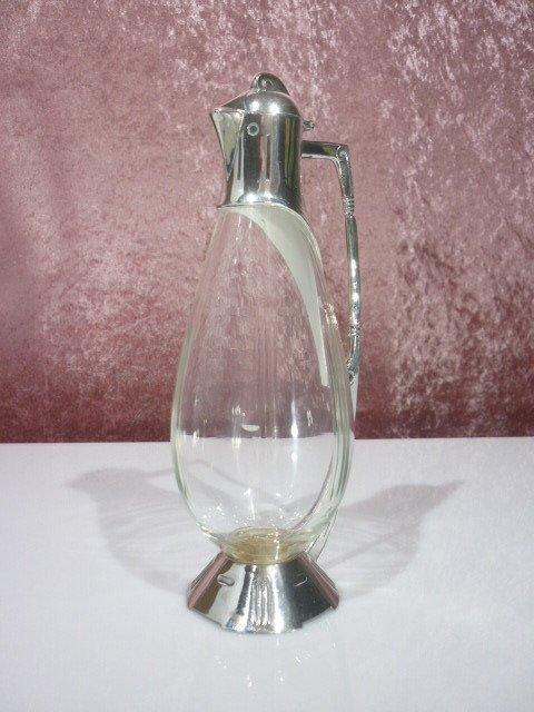 Art nouveau Urania - Karaf - Verzilverd, Verzilverd kristal, Antiek en Kunst, Kunst | Designobjecten