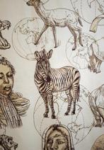 300x280cm! NIEUW exclusief stof Luxury Safari - Neushoorn,, Antiek en Kunst