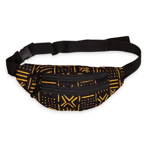 Afrikaanse print heuptasje / Fanny pack - Geel / zwart bogol, Sieraden, Tassen en Uiterlijk, Tassen | Damestassen, Nieuw, Ophalen of Verzenden