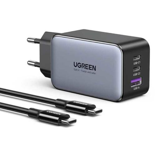 65W Stekkerlader met 100W Oplaadkabel - GaN / Quick Charge, Telecommunicatie, Mobiele telefoons | Telefoon-opladers, Nieuw, Verzenden