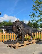 Beeld, XXL Bronze Lion 230cm - Guard 205kg - 140 cm - Brons