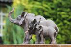 Beeld, olifanten familie - 31 cm - resin mgo