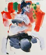 Jacques Yankel (1920-2020) - Jeune fille - Gouache originale, Antiek en Kunst