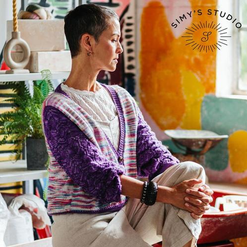 Button-Up Bramble Gebreid Vest, Jo Allport - Simys Studio, Hobby en Vrije tijd, Breien en Haken, Ophalen of Verzenden