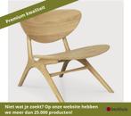 Ethnicraft Eye lounge stoel eikenhout 74x77x73 cm - Natuur, Huis en Inrichting, Fauteuils, Ophalen of Verzenden, Nieuw, Overige materialen
