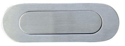 Schuifdeurgreep 150 x 50 mm Ovaal RVS, Doe-het-zelf en Verbouw, Hang- en Sluitwerk, Nieuw, Ophalen of Verzenden