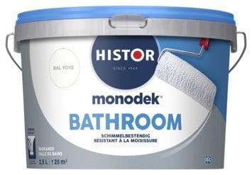 Histor Monodek Bathroom - Wit - 2,5 liter (Muurverf - Latex), Doe-het-zelf en Verbouw, Verf, Beits en Lak, Verf, Wit, Nieuw, Minder dan 5 liter