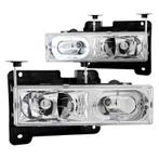 ANZO 1988-1998 Chevrolet C1500 Crystal Headlights Chrome w/, Ophalen of Verzenden, Nieuw