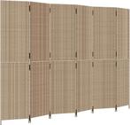 2dekans | vidaXL - Kamerscherm - 6 - panelen - poly - rattan, Ophalen of Verzenden, Gebruikt