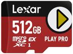 Lexar MicroSD Express 7.1 Play Pro 512GB (104MB/s w/ UHS-I), Audio, Tv en Foto, Fotografie | Geheugenkaarten, Ophalen of Verzenden