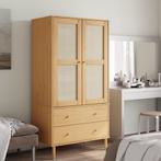vidaXL Kledingkast SENJA 90x55x175 cm rattan look grenenhout, Huis en Inrichting, Kasten | Kledingkasten, Verzenden, Nieuw