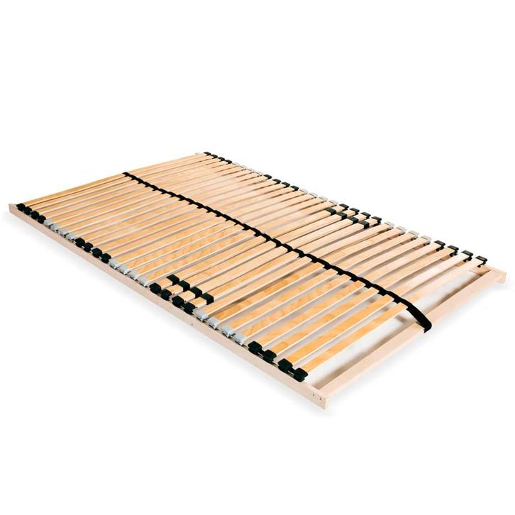 vidaXL Lattenbodem met 28 latten 7 zones 140x200 cm, Huis en Inrichting, Slaapkamer | Bedden, 140 cm, 200 cm, Bruin, Tweepersoons