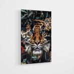 Glasschilderij – Velvet tiger – 80x120cm, Nieuw, 75 tot 100 cm, Schilderij, Ophalen of Verzenden