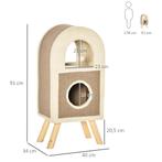 TRUUSK Meerlaagse Kattenhol Krabplank Met Speelballen Katten, Dieren en Toebehoren, Katten-accessoires, Verzenden, Nieuw