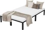Bedframe met lattenbodem - 120x200 cm - Metaal - Zwart - ML-, Huis en Inrichting, Slaapkamer | Bedden, Verzenden, Zo goed als nieuw
