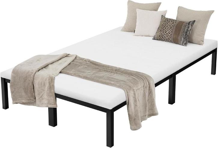 Bedframe met lattenbodem - 120x200 cm - Metaal - Zwart - ML-, Huis en Inrichting, Slaapkamer | Bedden, Zo goed als nieuw, Verzenden