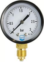 Profec manometer met onderaansluiting, droog, 63 m, Doe-het-zelf en Verbouw, Meetapparatuur, Verzenden, Nieuw