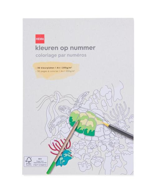 HEMA Kleuren op nummer kleurboek A4, Boeken, Kinderboeken | Jeugd | onder 10 jaar, Nieuw, Verzenden