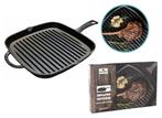 Cast Iron Grillpan - Gietijzer-  23 x 23 cm, Huis en Inrichting, Keuken | Keukenbenodigdheden, Verzenden, Nieuw
