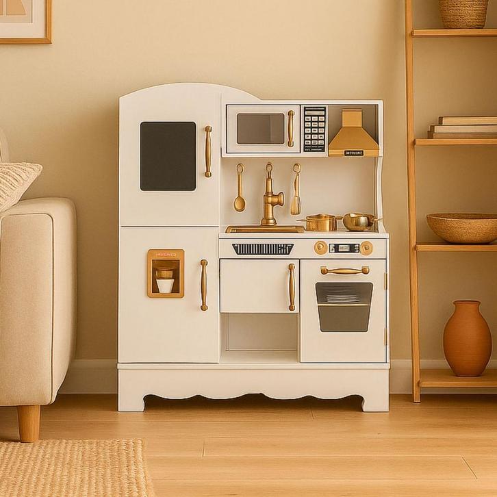 Luxe Speelkeuken Wit | Vandaag besteld = Morgen spelen!, Kinderen en Baby's, Speelgoed | Houten speelgoed, Nieuw, Meubelstuk of Keukentje