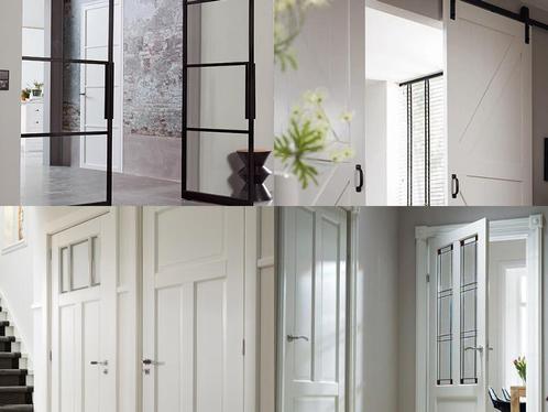 Nieuwe luxe binnen- en buitendeuren met 40-70% korting!, Doe-het-zelf en Verbouw, Deuren en Horren, Nieuw, Glas, Hout, Binnendeur