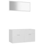 Badkamer Set Bewerkt Hout Wit - OP=OP - Limited Stock, Huis en Inrichting, Badkamer | Badkamermeubels, Nieuw, Minder dan 100 cm