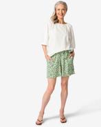 HEMA Dames korte broek Remmy wide leg bloemen lime, Verzenden, Nieuw
