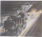 Bakfietsen op de rijweg (lijst optie, Lithos) (Lithos), Antiek en Kunst, Verzenden