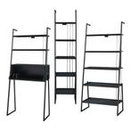 3-delige meubelset Storfjord open kasten en bureau zwart set, Huis en Inrichting, Verzenden, Nieuw