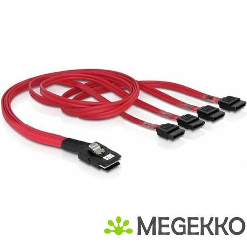 Delock 83057 Kabel Mini SAS SFF-8087 > 4 x SATA 7-polig 0,5, Computers en Software, Overige Computers en Software, Nieuw, Verzenden