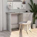 vidaXL Bureau 100x50x76 cm bewerkt hout betongrijs, Huis en Inrichting, Bureaus, Verzenden, Nieuw